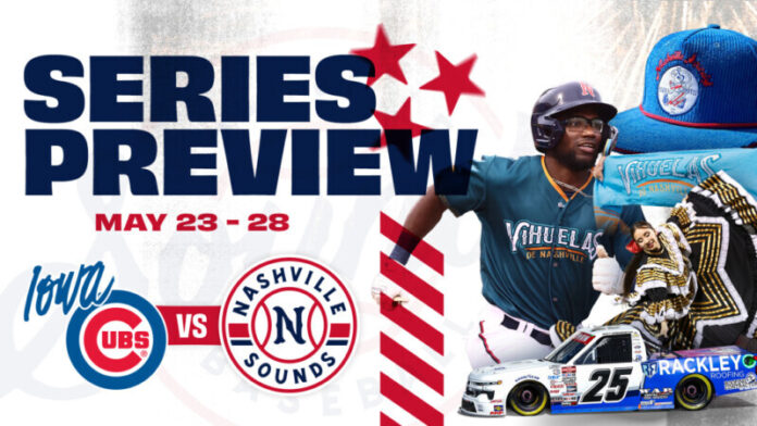 Sounds Host Iowa Cubs For Six-Game Series Starting on Tuesday, May 23