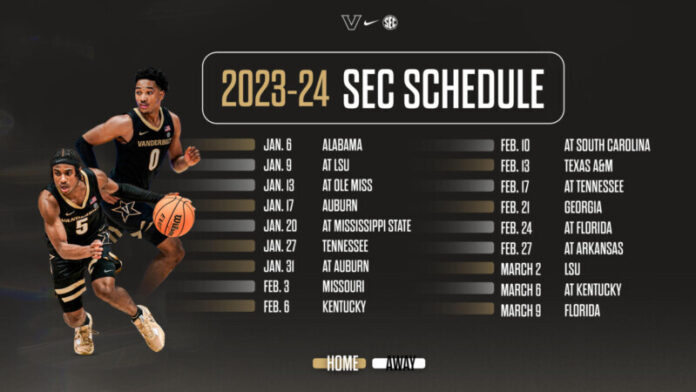 The Southeastern Conference announced its 2024 men’s basketball schedule on Thursday.