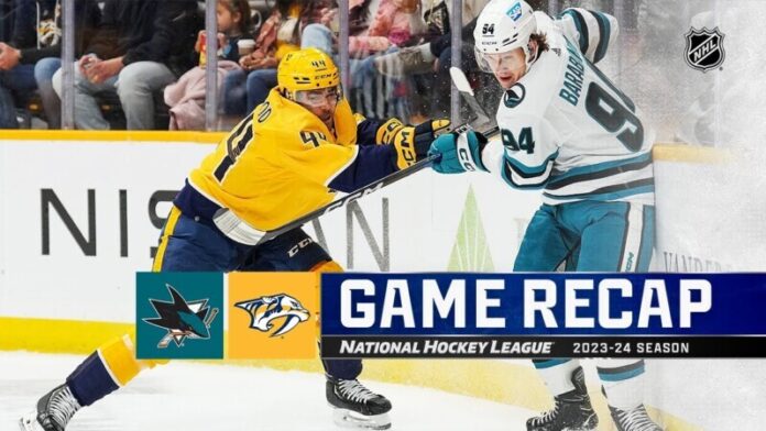 Novak Scores Twice in Predators 5-1 Win over Sharks