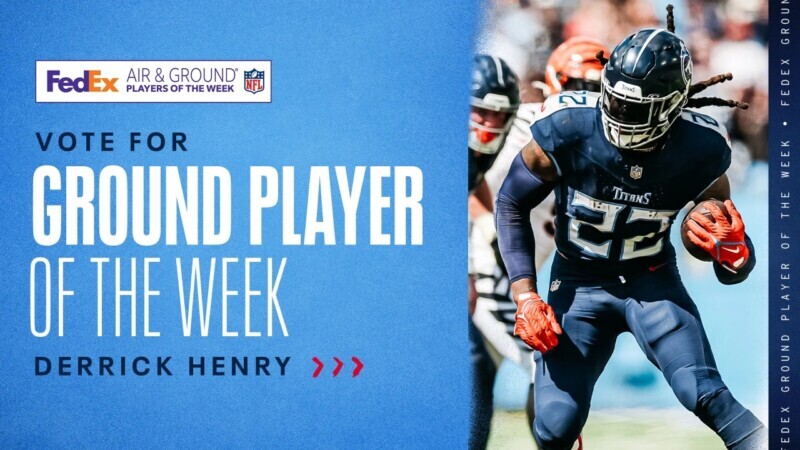 Derrick Henry a Finalist for 2019 FedEx Ground NFL Player of the Year