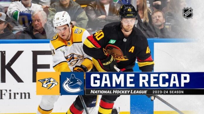 Predators Fall to Canucks 5-2