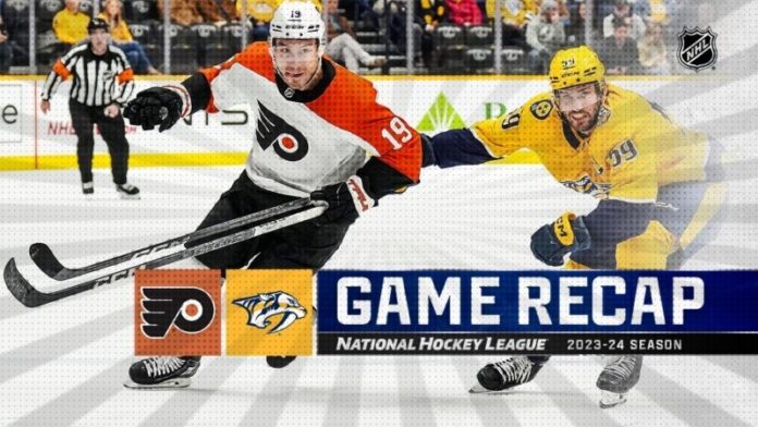 Forsberg Scores Overtime Goal as Predators Defeat Flyers 3-2