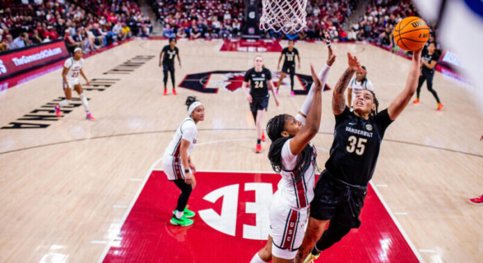 January 28, 2024: the SEC Womens Basketball matchup at Colonial Life Arena in Columbia, SC. (Scott Kinser)