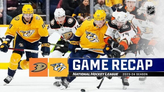 Predators Drop 5-3 Decision to Ducks