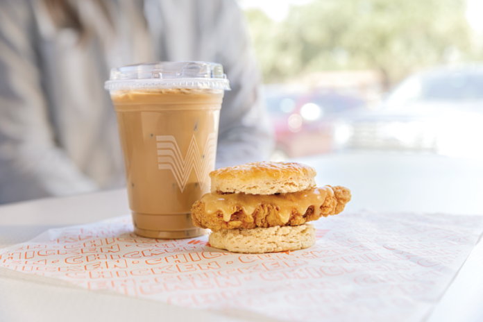 Iced-Coffee-and-Honey-Butter-Chicken-Biscuit Iced Coffee and Honey Butter Chicken Biscuit