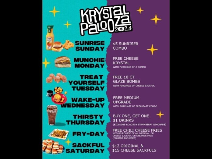 Krystal Kicks Off Krystalpalooza Deals