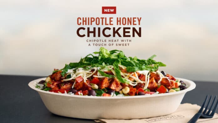 Chipotle Honey Chicken is made with fresh chicken hot off the grill, seasoned with savory Mexican spices, in a marinade of seared, smoked chipotle peppers and a touch of pure wildflower honey.