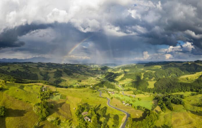 Countryside after storm