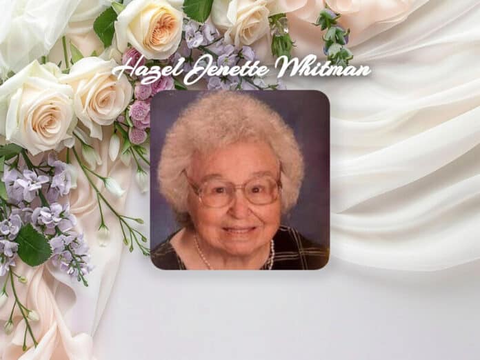 Hazel Jenette Whitman Obituary Hazel Jenette Whitman Obit
