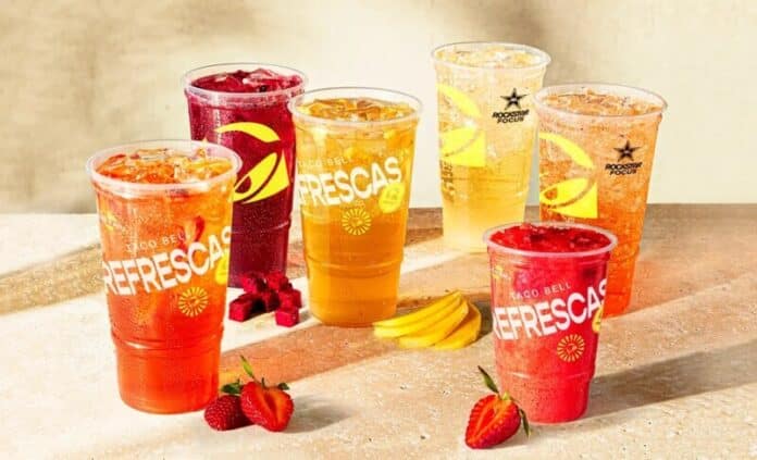 The Refrescas lineup features six premium options designed to match any mood, meal or moment. (Credit: Taco Bell)