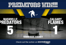 Predators Cruise Past Flames With Dominant 5-1 Victory Calgary Flames vs. Nashville Predators