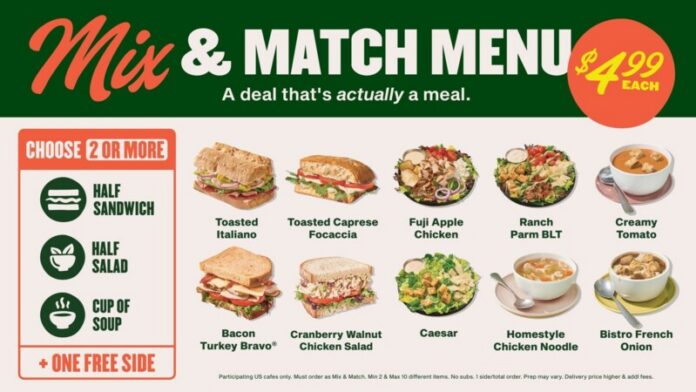 A Deal That’s Actually a Meal: Panera Bread’s First Value Menu Lets Guests “Mix & Match” a Meal of up to Ten Panera Favorites for Just $4.99 Each
