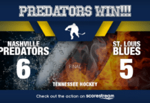 Predators Rally From 5-1 Down to Defeat Blues 6-5