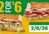 Get 2 6-Inch Subs for $6 as Subway Celebrates the Only Date That Repeats On 2/6/26, Get 2 6-Inch Subs for $6 as Subway Celebrates the Only Date That Repeats