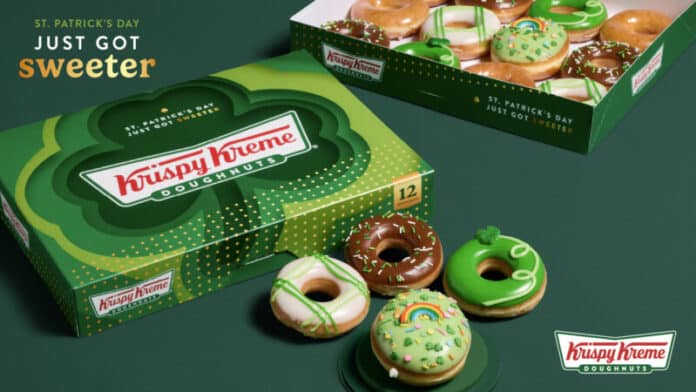 $12 Green O’riginal Glazed dozens return, plus guests who wear green March 16-17 can receive a free Green O’riginal Glazed® doughnut