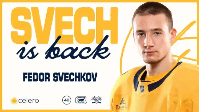 Predators Sign Fedor Svechkov to Two-Year, $2.5 Million Contract