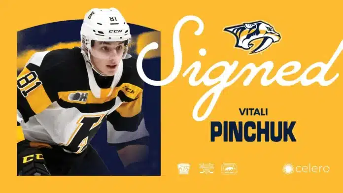 Predators Sign Vitali Pinchuk to One-Year, Entry-Level Contract