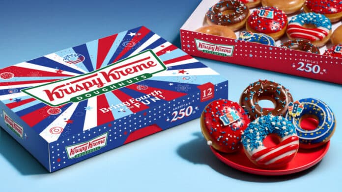 Krispy kreme July 4 doughnuts