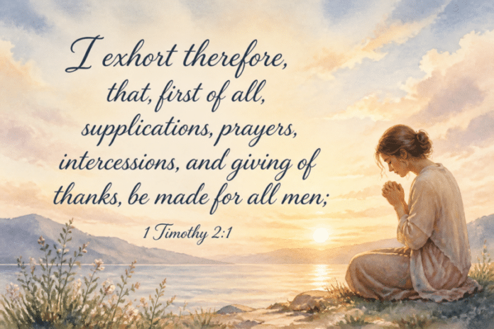 Devotional image for 1 Timothy 2:1