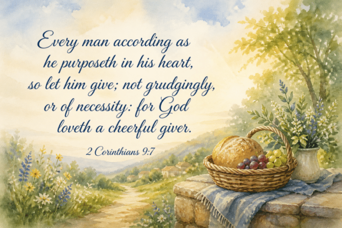 Devotional image for 2 Corinthians 9:7