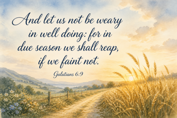 Devotional image for Galatians 6:9