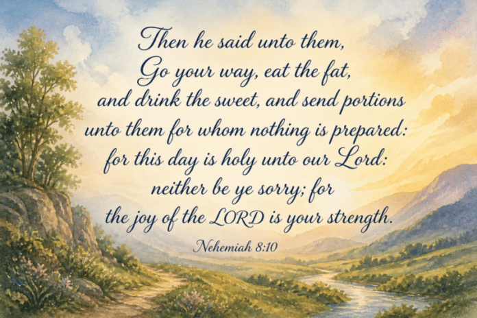 Devotional image for Nehemiah 8:10