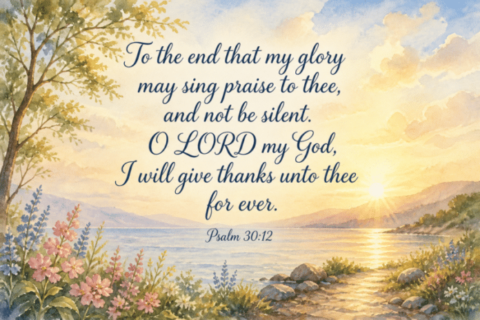 Devotional image for Psalm 30:12