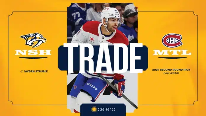 Predators Acquire Jayden Struble From Montreal