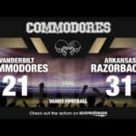 Arkansas Pulls Away Late to Beat Vanderbilt 31-21 VANDY vs arkansas