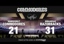 Arkansas Pulls Away Late to Beat Vanderbilt 31-21 VANDY vs arkansas