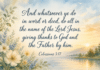 Daily Devotional: A Heart of Gratitude in All Things Devotional image for Colossians 3:17