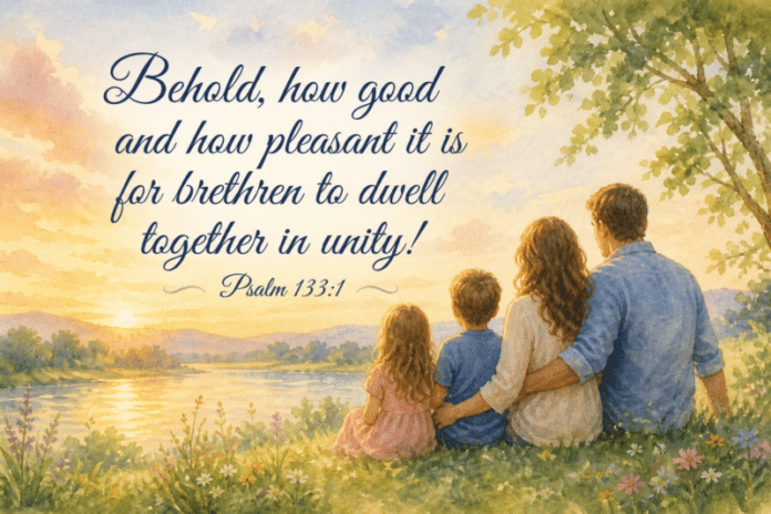 Devotional image for Psalm 133:1