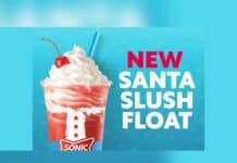 Santa Slush Float Leads SONIC’s New Winter Menu sonic Santa slush