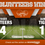 Tennessee Rides DeSean Bishop’s Three Touchdowns Past Auburn 24-14 vols vs auburn